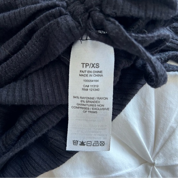 Garage Black Long Sleeve Tie Top - Picture 3 of 4